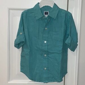 Janie and Jack Teal Button-Down Shirt